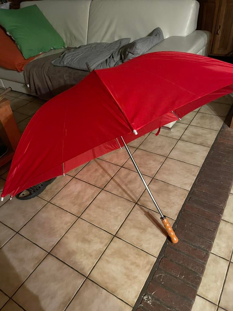Grote rode paraplu, Ophalen, Nieuw, Rood