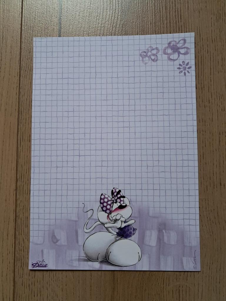 Lot de 4 feuilles mauves Diddl A5 numéro 223, Enlèvement ou Envoi, Diddl, Comme neuf, Papier, Carte ou Papeterie