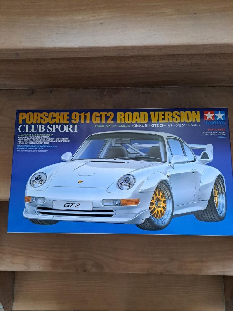 Tamiya Porsche 911 GT2 Road Version 1/24, Hobby en Vrije tijd, Modelbouw | Auto's en Voertuigen, Nieuw, Auto, Tamiya, Ophalen