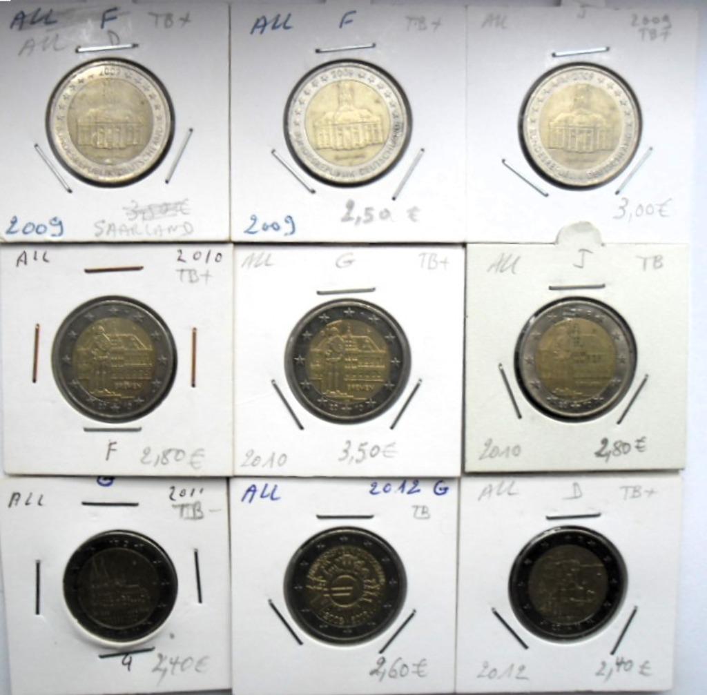 Lot 21 x 2 euro herdenkingsmunten Duitsland  „verspreid”, Verzenden, Duitsland, 2 euro, Losse munt