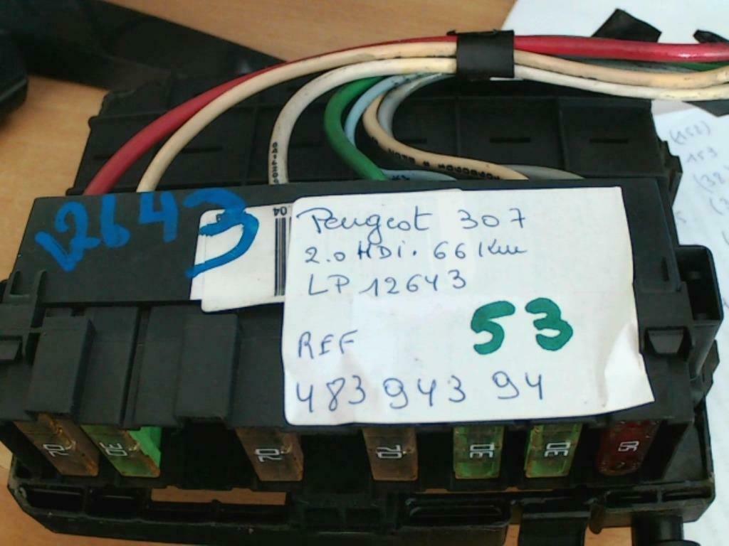 Boitier fusibles Peugeot 307 2.0HDi 66kw 9650664180 (53), Enlèvement ou Envoi, Utilisé, Peugeot