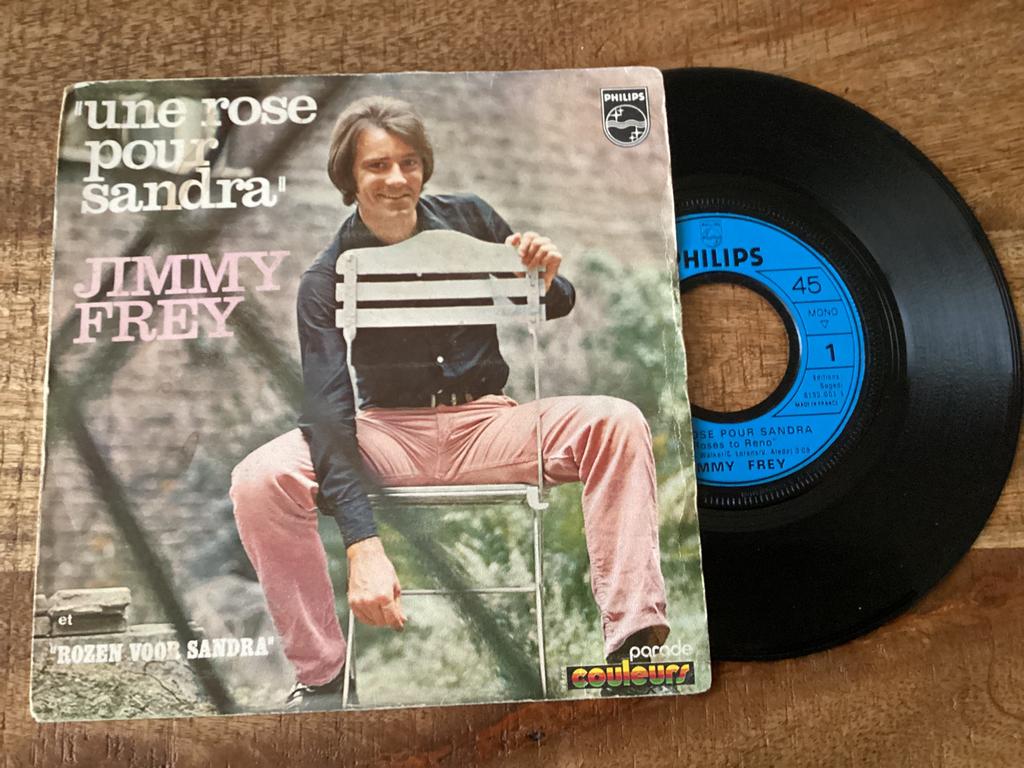 JIMMY FREY : Rozen voor Sandra ⚫️ 45T, Ophalen of Verzenden, Gebruikt, Nederlandstalig