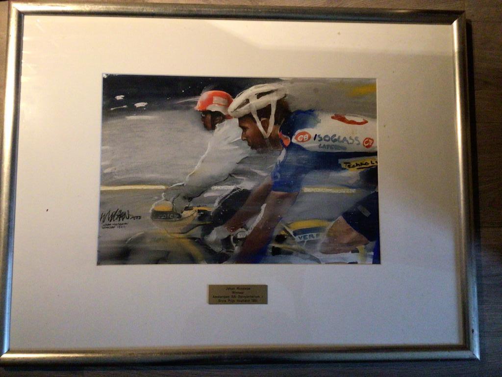 schilderij 1994 gb amsterdam derny johan museeuw, Ophalen, Zo goed als nieuw
