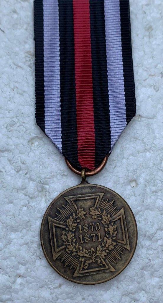Medaille, Herinneringsmedaille Frans-Duitse Oorlog 1870-1871, Verzamelen, Militaria | Algemeen, Landmacht, Lintje, Medaille of Wings