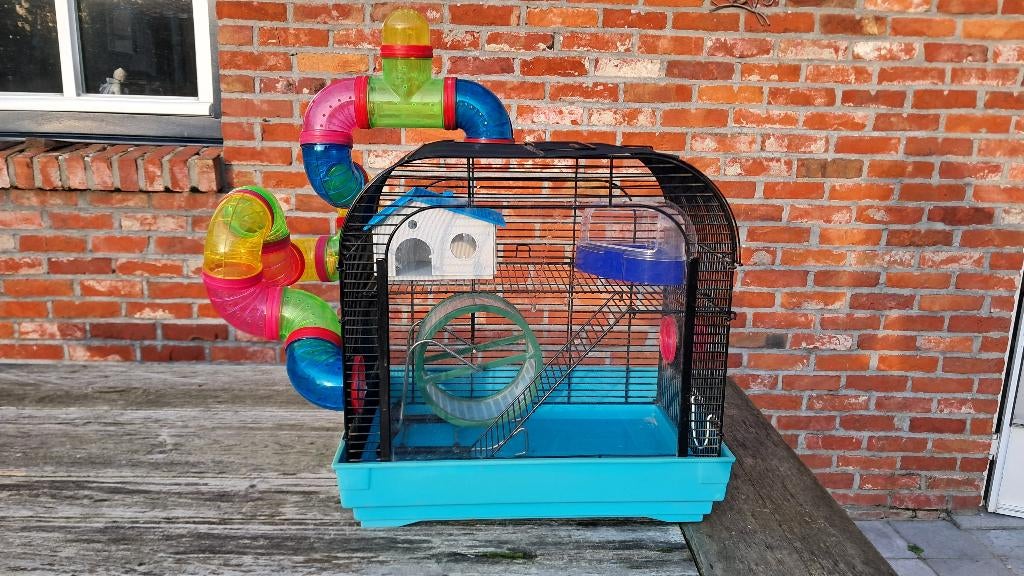 Hamsterhok en accesoires, Kooi, Gebruikt, Minder dan 75 cm, Hamster
