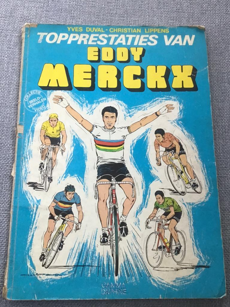 Eddy Merckx strip 1973, Boeken, Stripverhalen, Ophalen of Verzenden, Gelezen