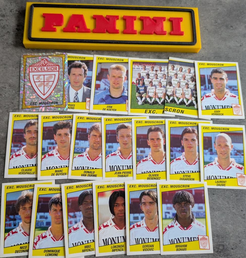 AUTOCOLLANTS PANINI FOOTBALL 97 19 1997 MOUSCRON FOOTBALL, Envoi, Neuf