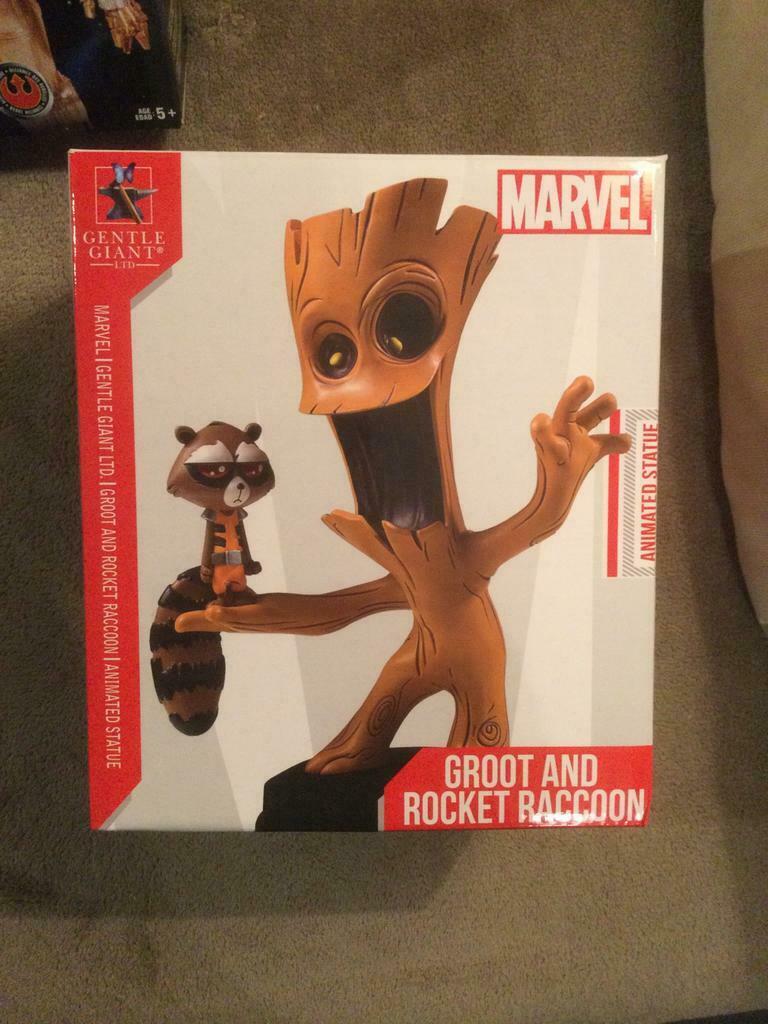 MARVEL Groot and Rocket Raccoon Gentle giant, Collections, Enlèvement ou Envoi, Neuf, Statue ou Figurine