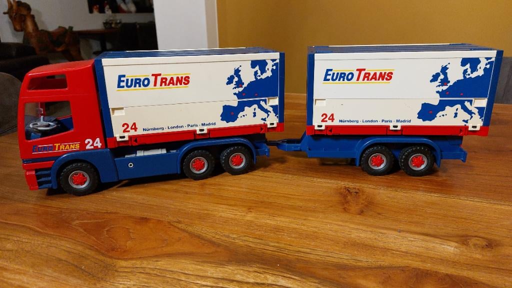Playmobil vrachtwagen, Enlèvement, Comme neuf, Ensemble complet