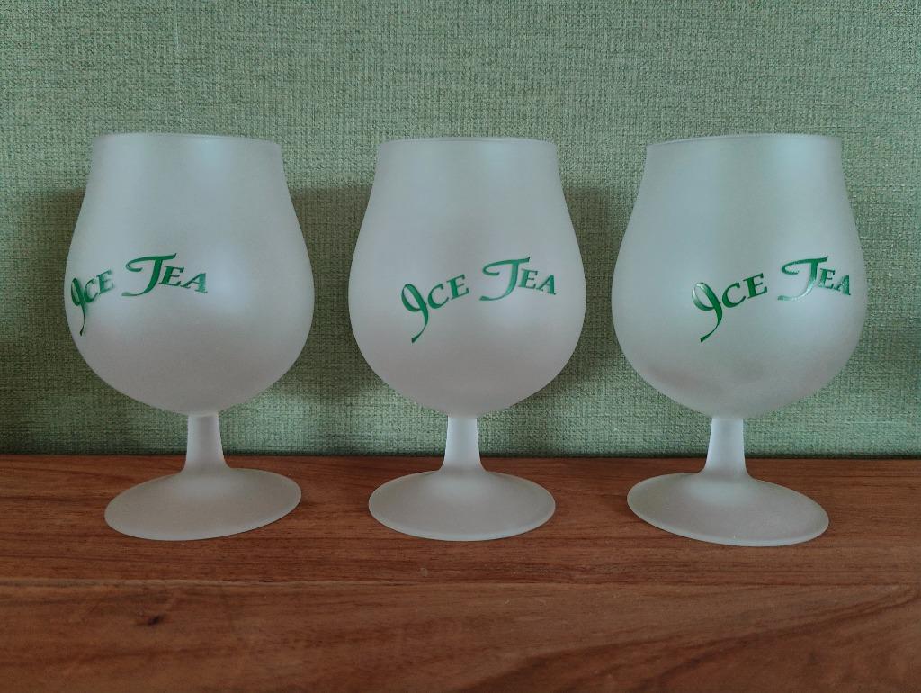 Lot 3 vintage Ice Tea glazen, Verzamelen, Ophalen of Verzenden, Zo goed als nieuw