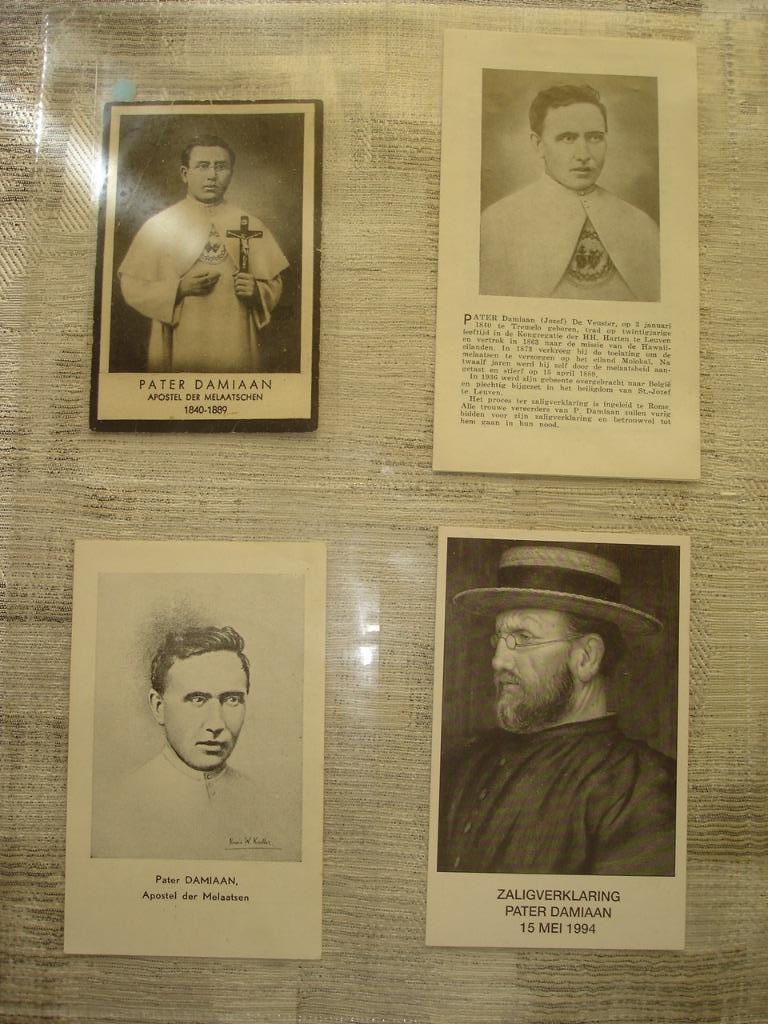 4 Bidprentjes pater Damiaan Tremelo/Molokai, Envoi, Image pieuse