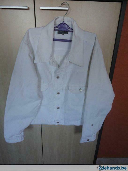 veste en jean pour dames, Vêtements | Femmes, Vestes & Costumes, Porté, Taille 42/44 (L), Blanc, Enlèvement ou Envoi