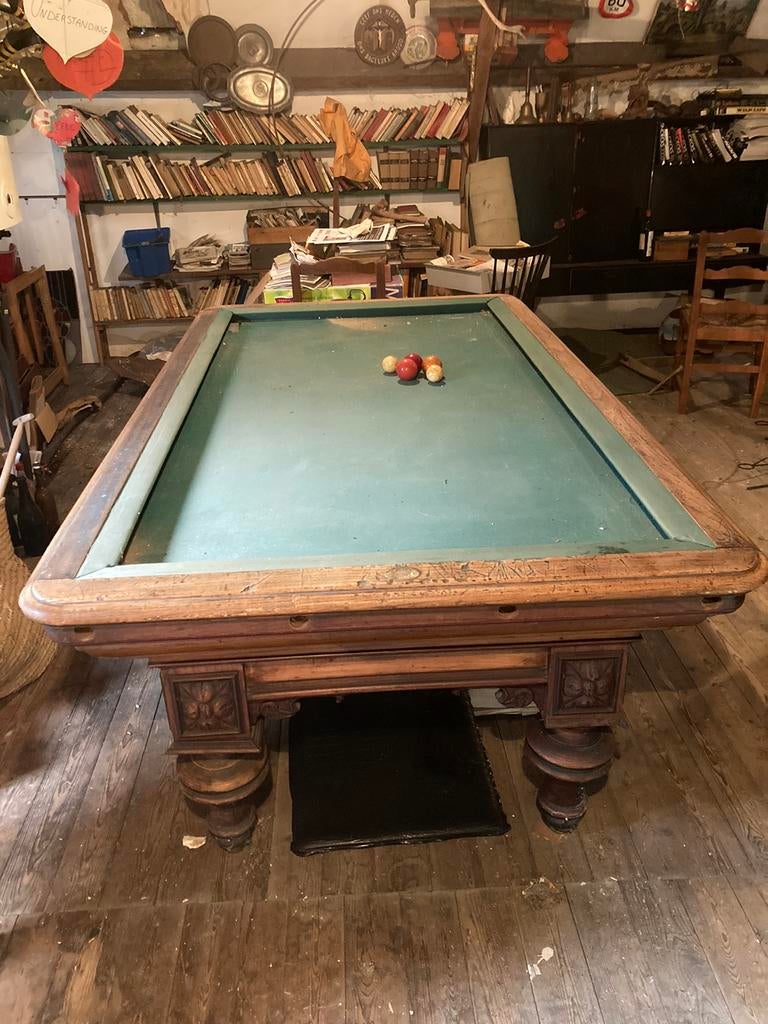 Oude biljart tafel / pool tafel, Enlèvement, Utilisé