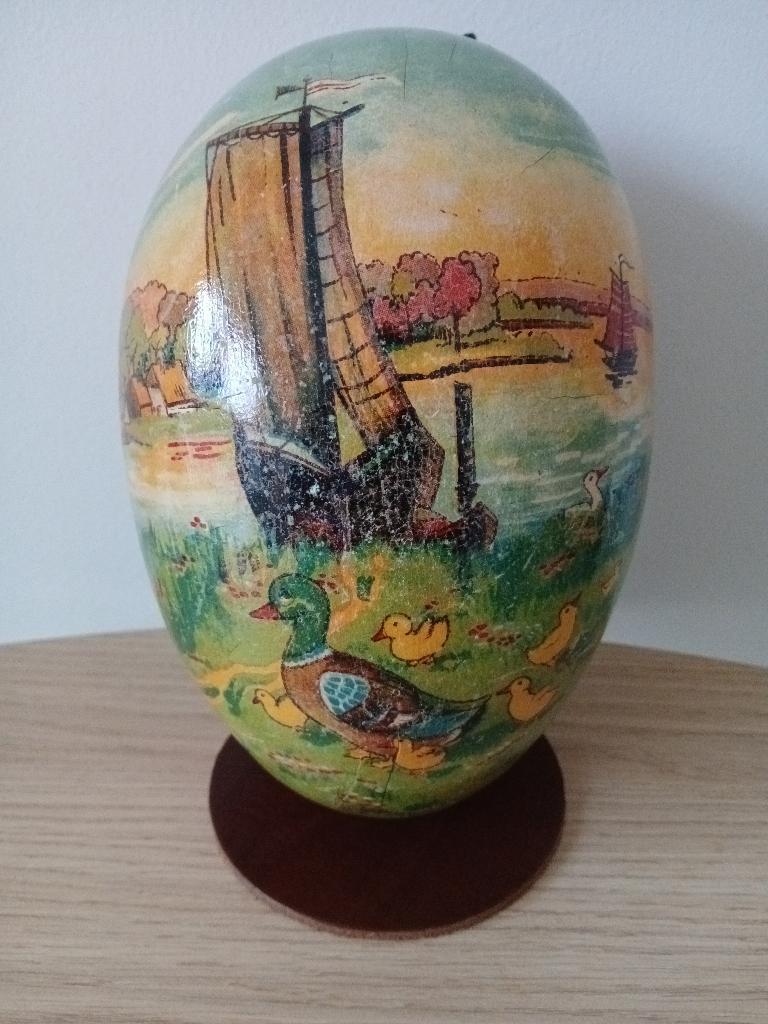 Antieke Paasei decoratie, minstens 100 jaar oud, Antiek en Kunst, Ophalen of Verzenden