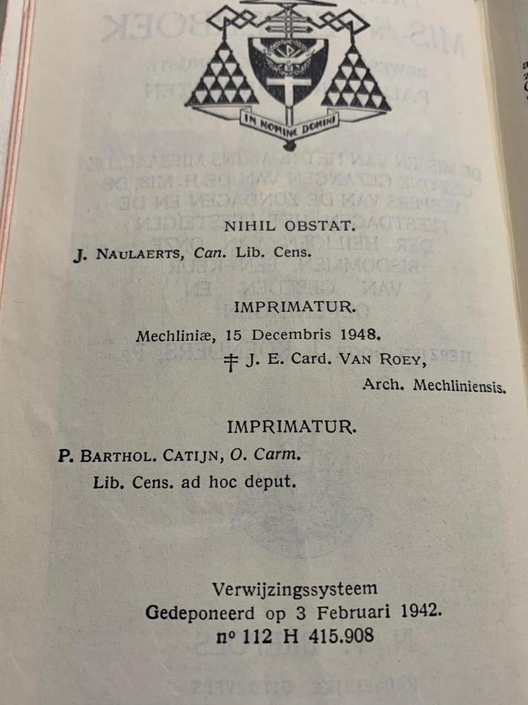Latijnsch-Nederlandsch Dagmissaal met Vespers - 1945, Ophalen