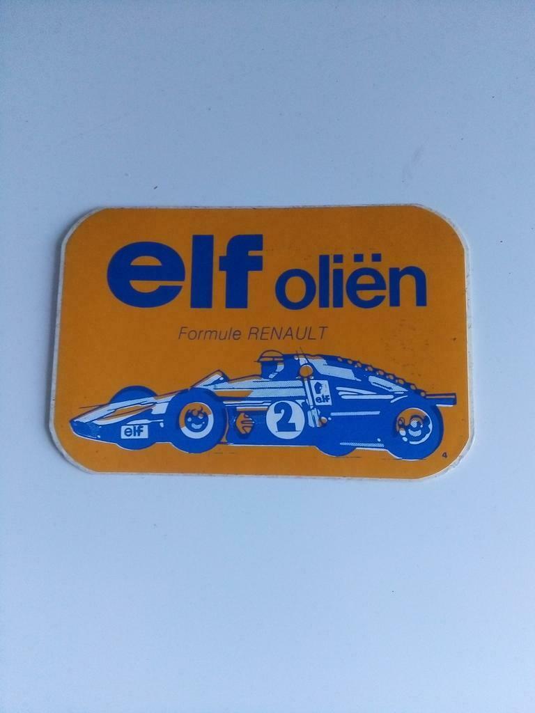 Sticker elf oliën formule Renault, Ophalen of Verzenden, Zo goed als nieuw