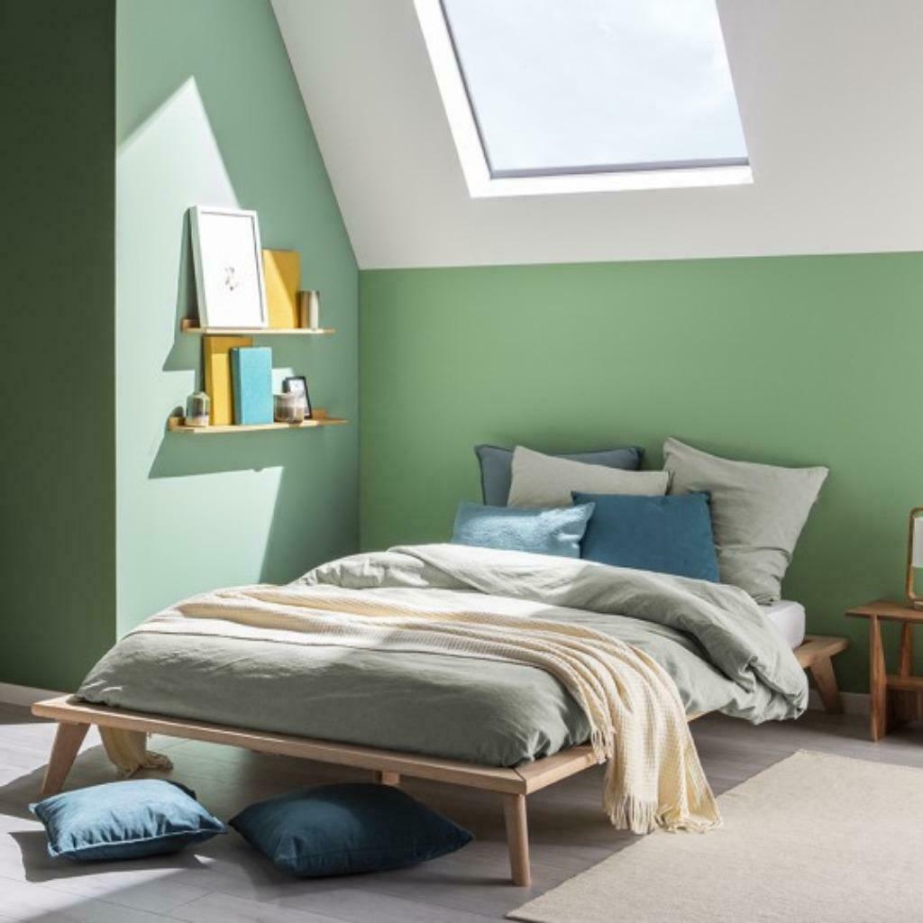 160x200 bed in massief hout, Ophalen of Verzenden, Nieuw, Hout, 50 tot 75 cm