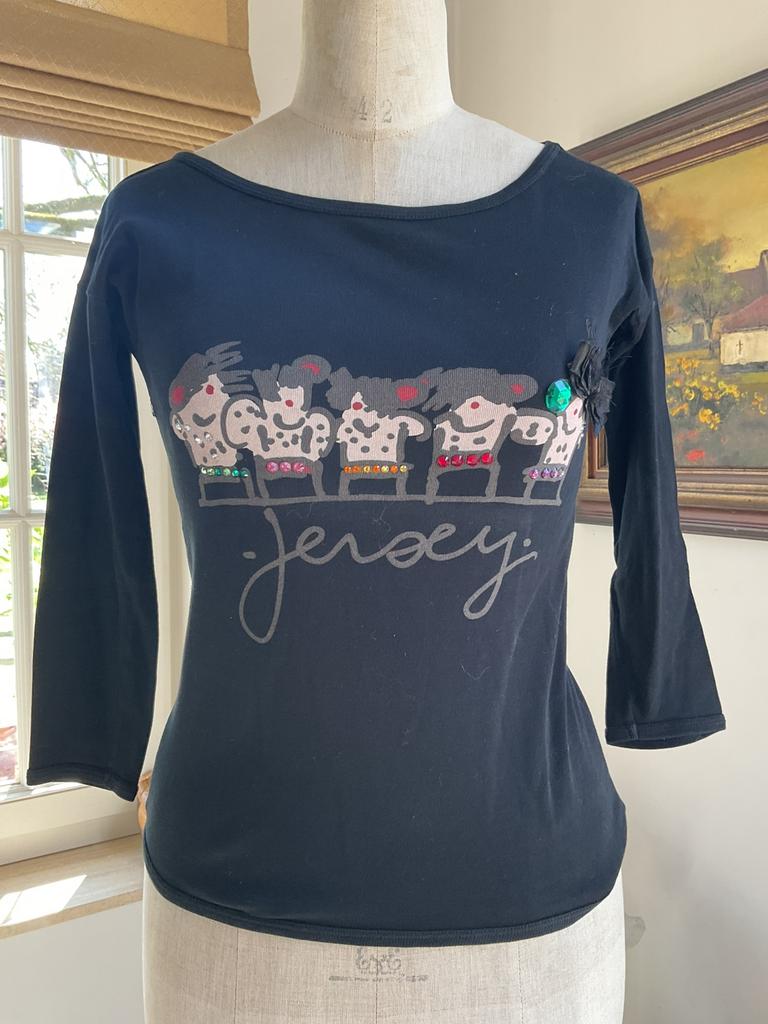 T shirt Sonia Rykiel, maat 34, Zwart, Ophalen of Verzenden, Lange mouw, Gedragen
