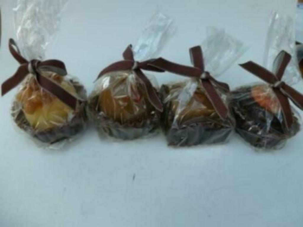 4 bougies parfum chocolat, Neuf, Enlèvement ou Envoi, Brun, Bougie