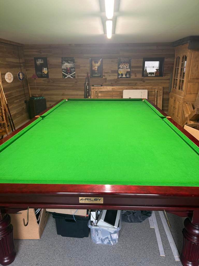 Snookertafel Riley (officiële wedstrijdtafel), Sport en Fitness, Ophalen, Gebruikt, Snookertafel