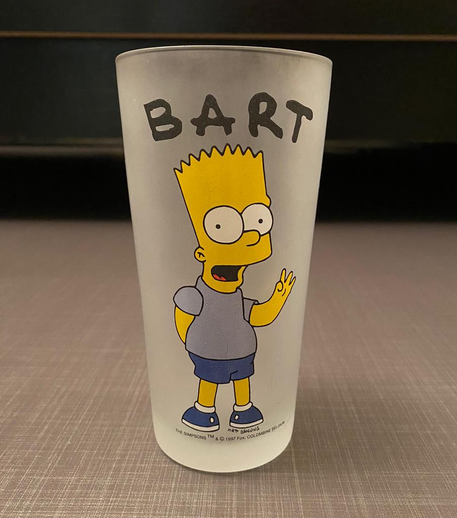 Glas Bart Simpson, Verzamelen, Ophalen of Verzenden, Zo goed als nieuw, Frisdrankglas
