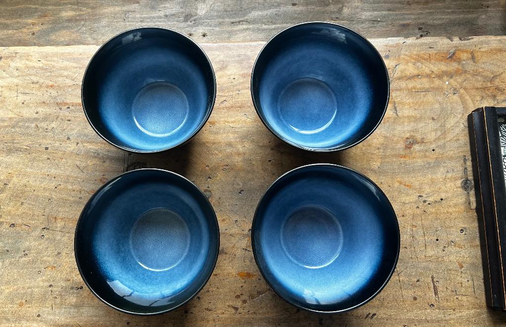 4 x grand bol Cosy & Trendy bleu et noir - NOUVEAU !, Maison & Meubles, Cuisine | Vaisselle, Neuf, Récipient(s), Autres styles