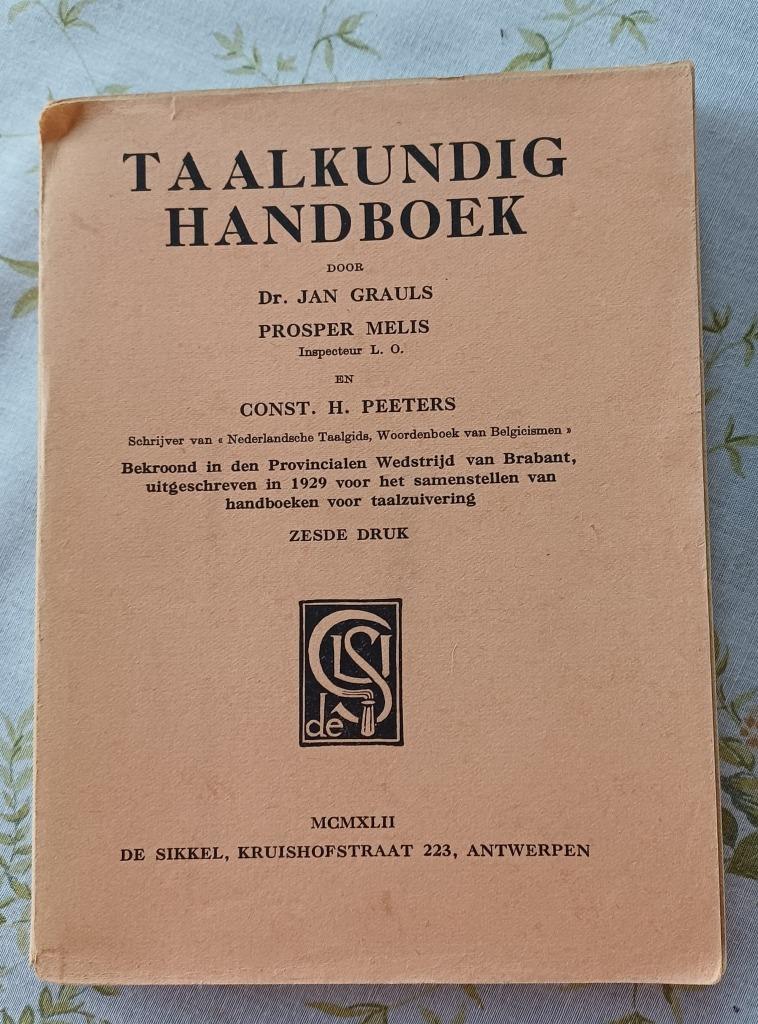 Taalkundig Handboek door Jan Grauls en Prosper Melis - ca. 1, Ophalen, Jan Grouls