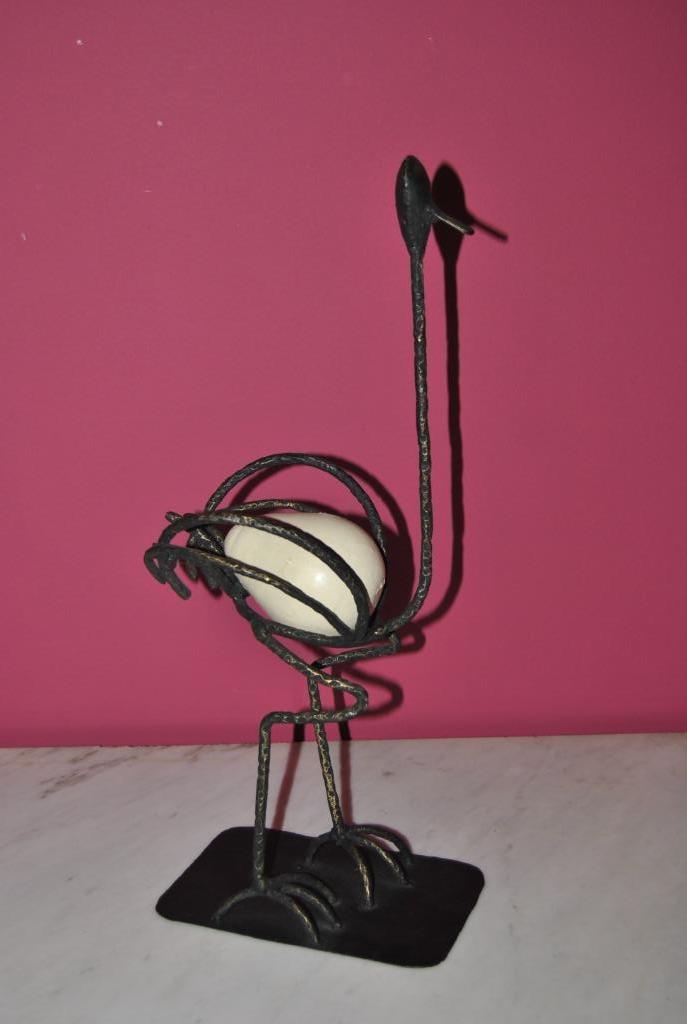 Afrikaanse kunstmetalen struisvogel, Ophalen of Verzenden