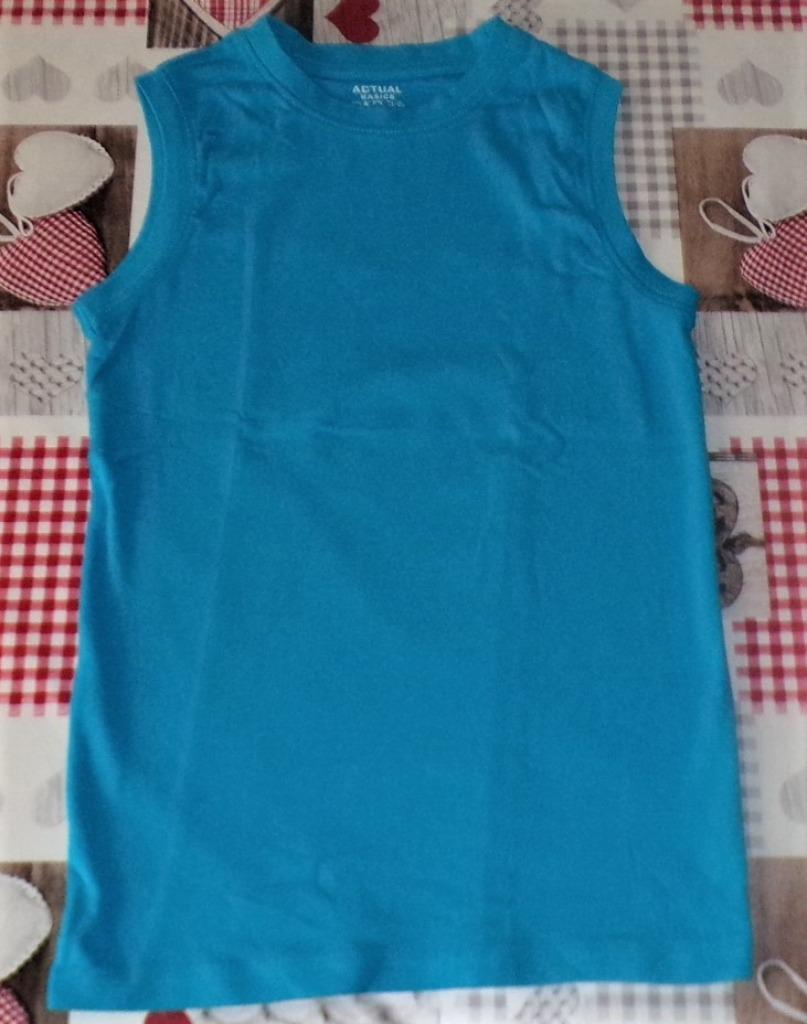 158/164 13/14 t-shirt zonder mouwen singlet tanktop turquois, Ophalen of Verzenden, Zo goed als nieuw, Jongen, Shirt of Longsleeve