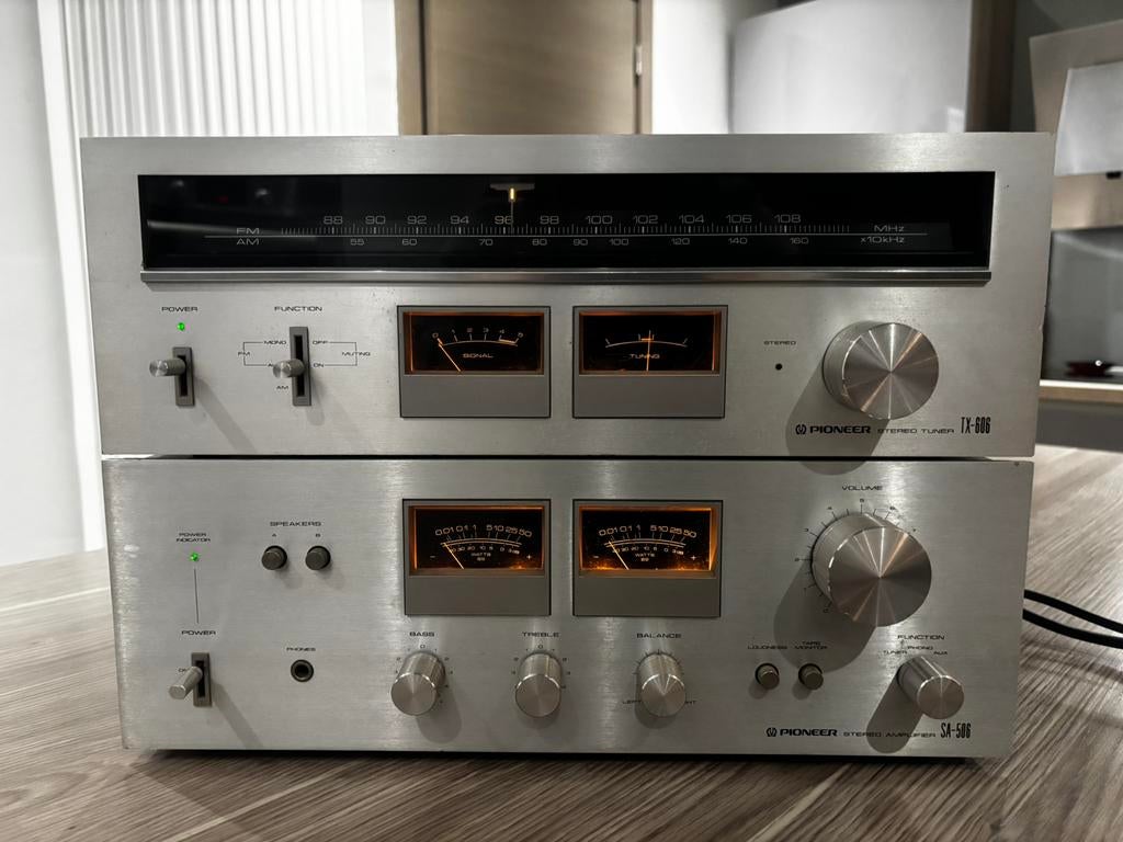 Prachtige vintage set Pioneer SA-506 + TX-606, Audio, Tv en Foto, Ophalen, Gebruikt, Pioneer