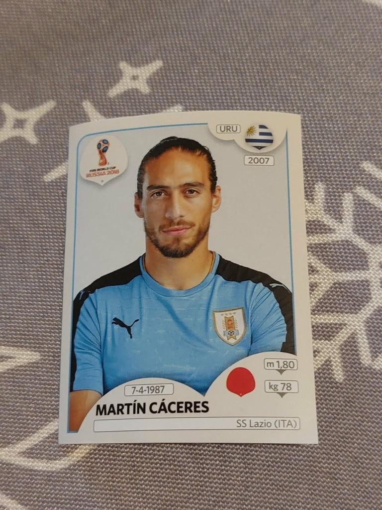 Panini / Sticker / Martin Caceres / Uruguay / WK 2018, Verzenden, Nieuw, Poster, Plaatje of Sticker