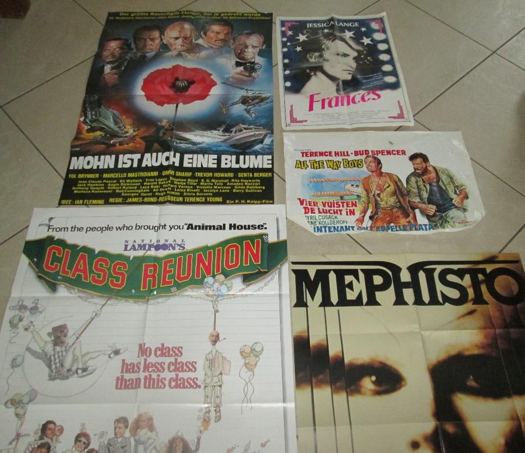 Mooie Partij van allerlei oude Film Affiches / Posters, Ophalen of Verzenden, Zo goed als nieuw, Film, Poster