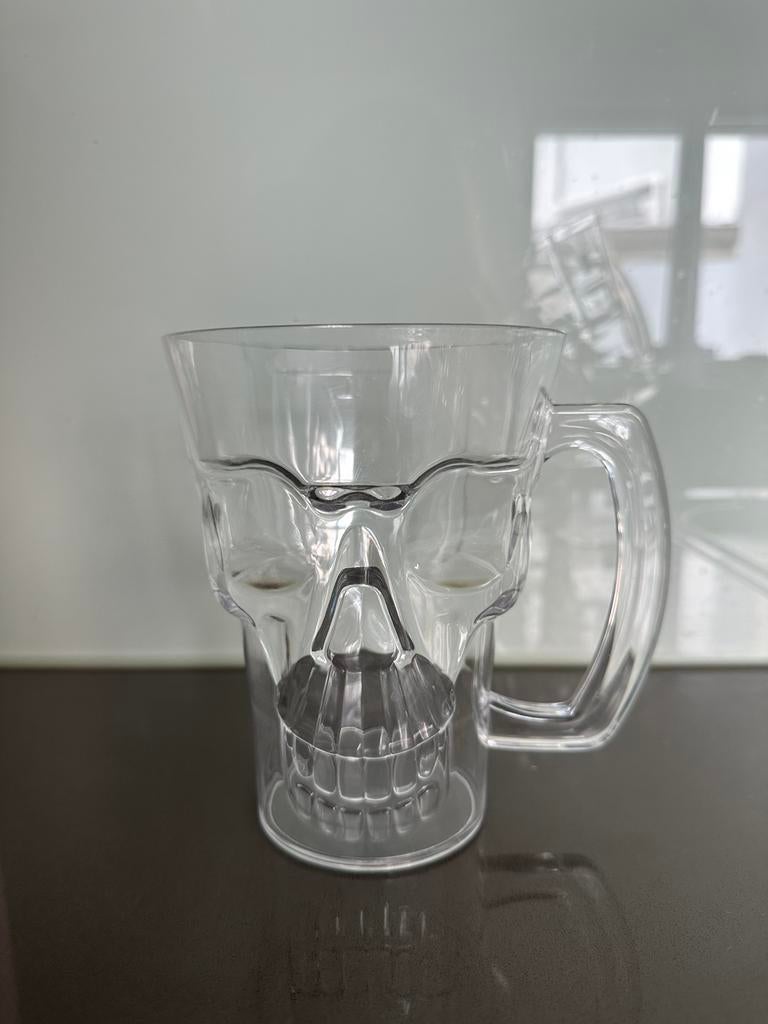 Beker 1 liter skull, Verzamelen, Glas en Drinkglazen, Ophalen of Verzenden, Gebruikt