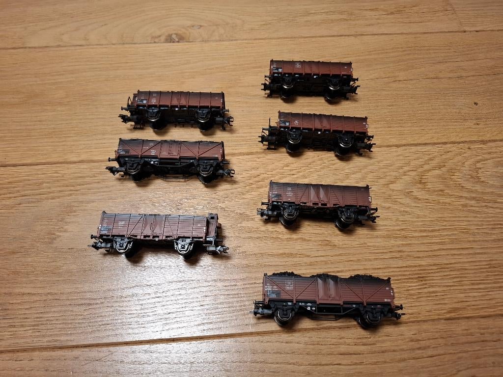 Märklin 46028 - coffret de 7 wagons tombereau, Enlèvement, Comme neuf, Wagon, Märklin