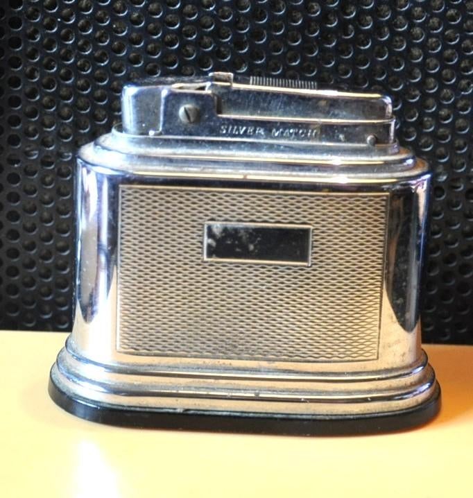 briquet de table gaz silver match, Verzamelen, Ophalen of Verzenden, Gebruikt, Aansteker