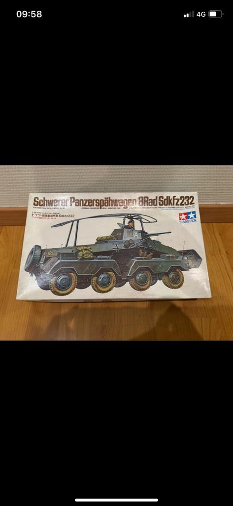 Schwerer panzerspahwagen sd kfz 232 tamiya 1:35, Hobby en Vrije tijd, 1:32 tot 1:50, Nieuw, Ophalen of Verzenden, Truck