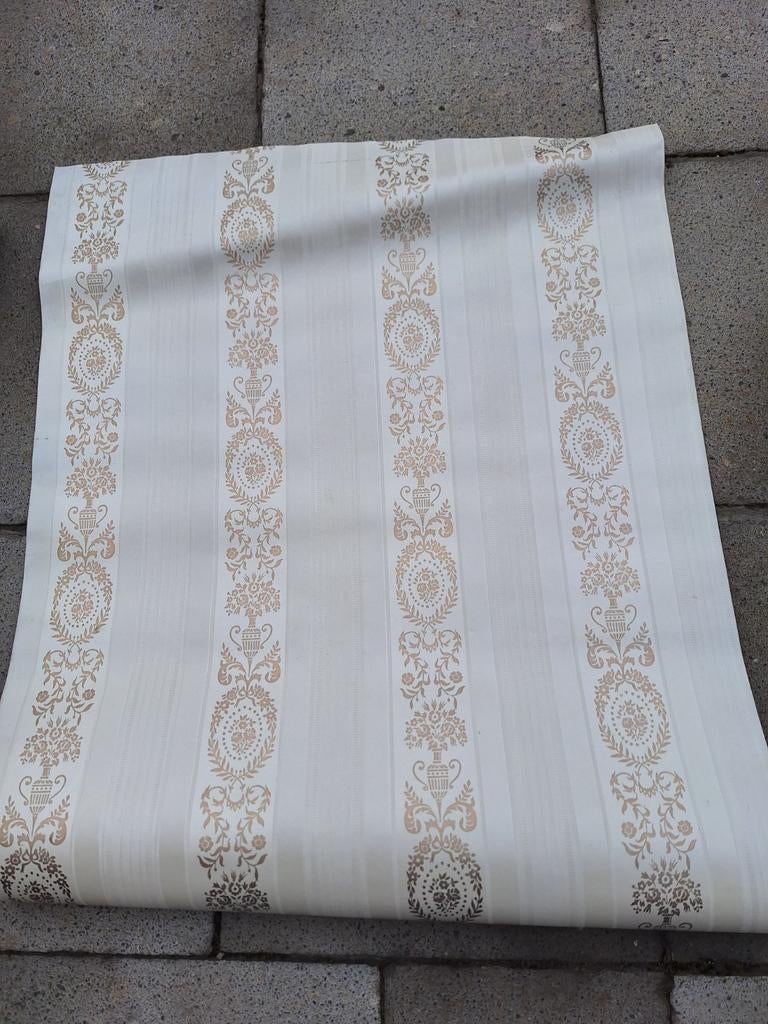 1 rol vintage vinyl behanpapier, Huis en Inrichting, Stoffering | Behang, Ophalen
