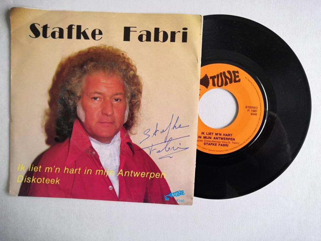 STAFKE FABRI - Ik liet m'n hart in mijn Antwerpen (45t), 7 inch, Single, Ophalen of Verzenden, Zo goed als nieuw