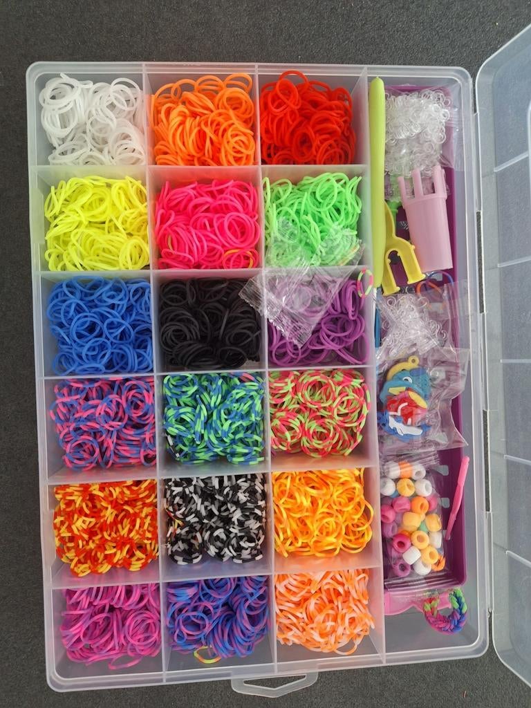Weefgetouwbanden, elastische armbanden, dozen en bulk van me, Ophalen of Verzenden, Zo goed als nieuw