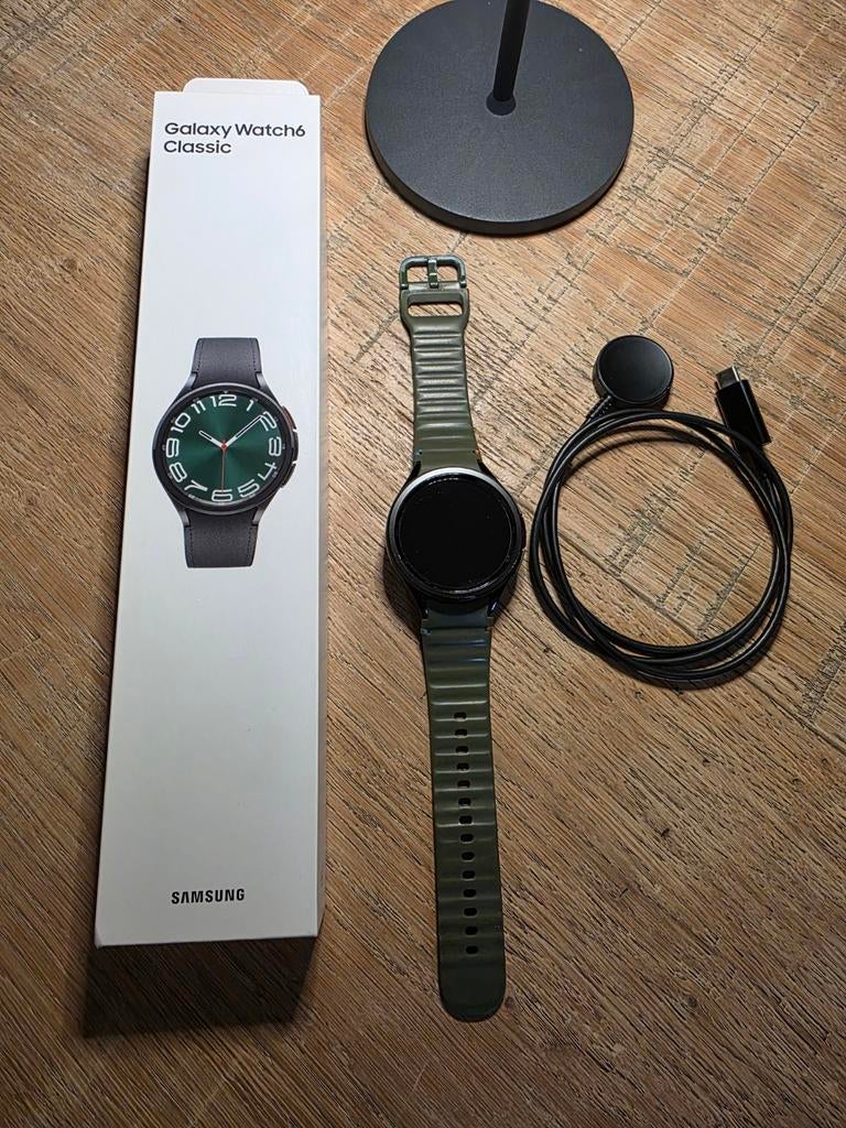 Samsung Galaxy Watch6 Classic 47mm., Ophalen of Verzenden, GPS, Zwart, Android