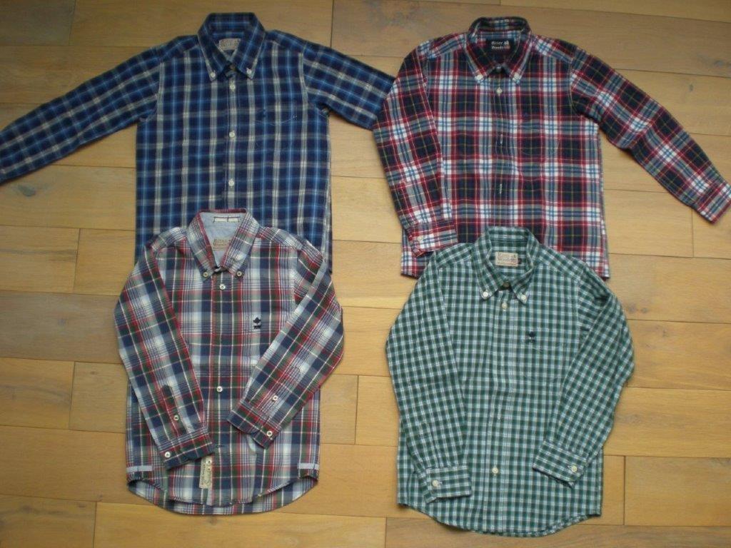 Pakket 4 hemdjes river woods 6 jaar - maat 116, River Woods, Overhemd of Blouse, Ophalen of Verzenden, Zo goed als nieuw