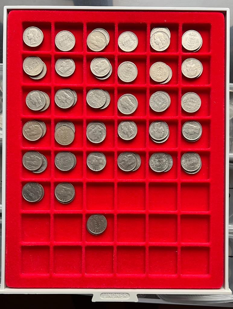 1 Frank België - Complete reeks van 1950 - 1988 - FR +  VL, Postzegels en Munten, Munten | België, Ophalen of Verzenden, Metaal