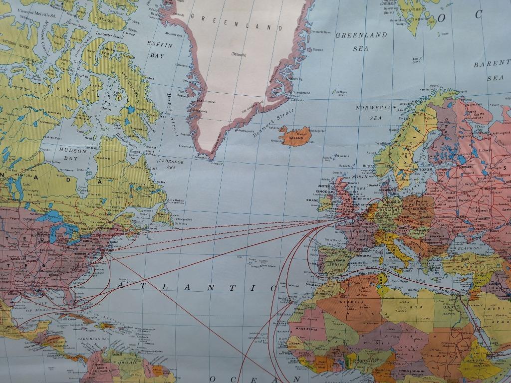 Carte du monde, Enlèvement, Géographie