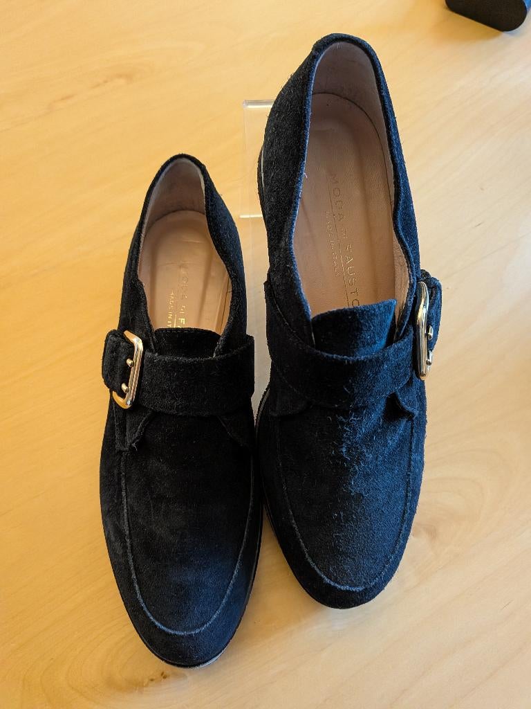 Instappers - Merk: MODA DI FAUSTO - Kleur: Zwart, Ophalen, Pumps, Zwart, Zo goed als nieuw