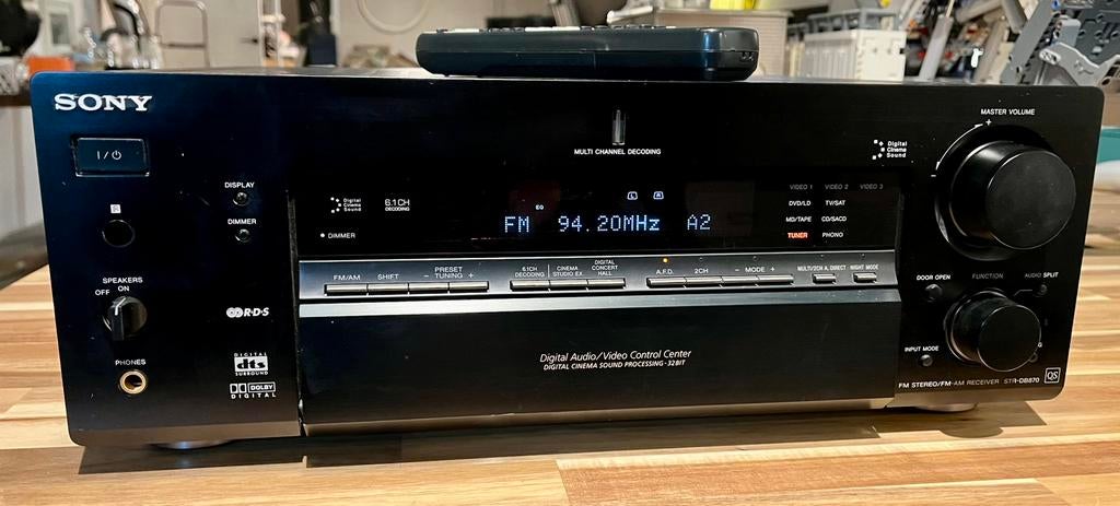 Sony QS AV Receiver STR-DB870, Ophalen, Gebruikt, 60 tot 120 watt, Sony
