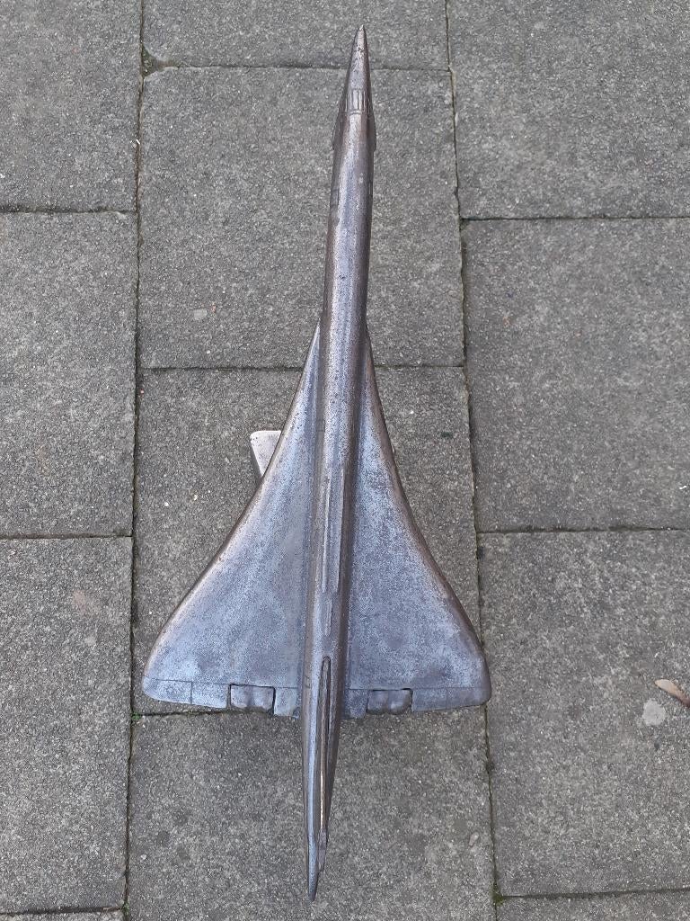 GRAND AVION CONCORDE EN FONTE PATINEE, Ophalen of Verzenden, Gebruikt, Overige typen