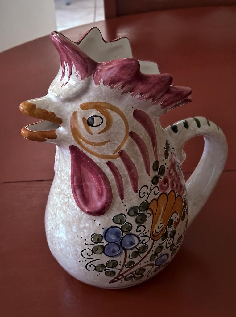 VAAS WIJNKARAF DERUTA VOOR 1L (lichtjes beschadigd), Antiek en Kunst, Ophalen of Verzenden