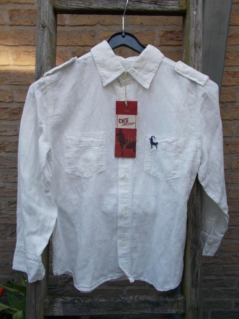 Nouveau ! Chemise en lin blanche CKS Jeans 6 ans/116 cm, Neuf, Garçon, Enlèvement ou Envoi, Chemise ou Chemisier