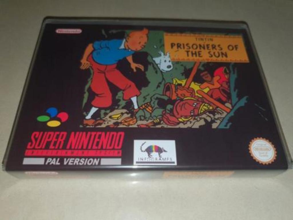 Tintin Prisoners Of The Sun SNES Game Case, Envoi, Comme neuf