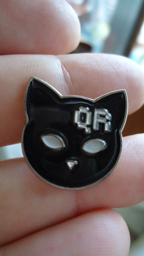 Pin van een kattenkop, Verzamelen, Speldjes, Pins en Buttons, Ophalen of Verzenden, Zo goed als nieuw, Dier of Natuur, Speldje of Pin